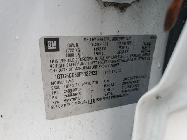 2015 GMC CANYON SLT 1GTG6CE30F1132423
