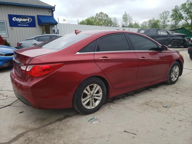 HYUNDAI SONATA GLS 2014 red  gas 5NPEB4ACXEH843679 photo #4