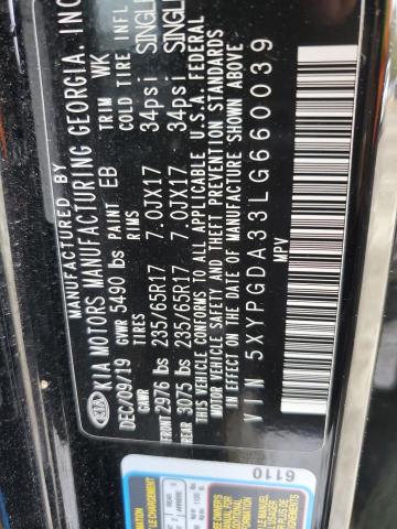2020 KIA SORENTO L - 5XYPGDA33LG660039