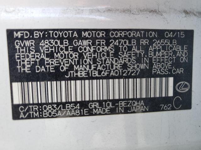 2015 LEXUS GS 350 JTHBE1BL6FA012727