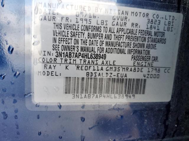2017 NISSAN SENTRA S - 3N1AB7AP4HL638949