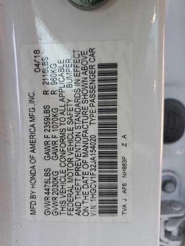 2018 HONDA ACCORD SPO - 1HGCV1F32JA154020