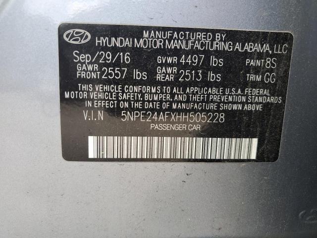 2017 HYUNDAI SONATA GLS 5NPE24AFXHH505228