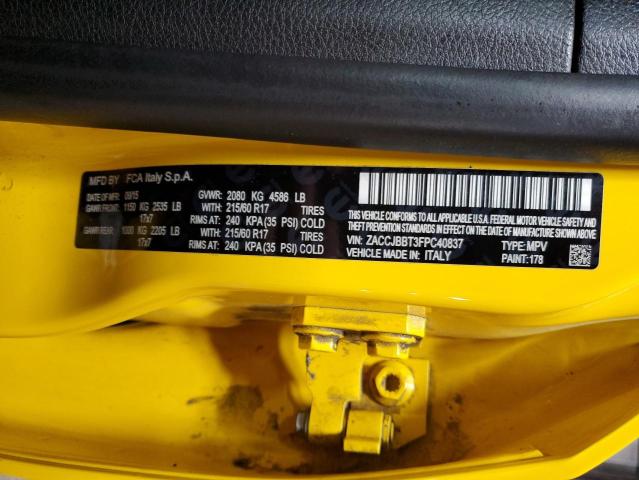 2015 JEEP RENEGADE L ZACCJBBT3FPC40837