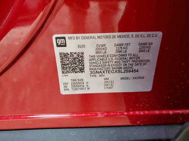 2025 CHEVROLET EQUINOX RS - 3GNAXTEGXSL259454