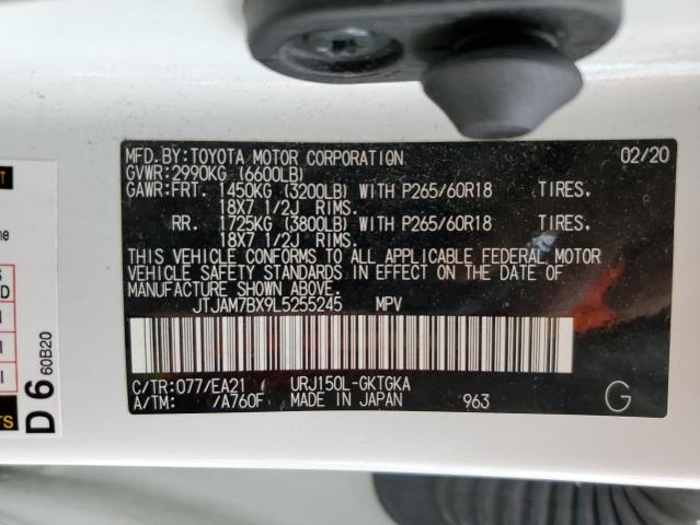 2020 LEXUS GX 460 PRE JTJAM7BX9L5255245