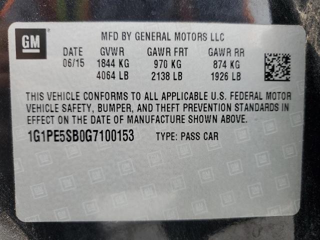 2016 CHEVROLET CRUZE LIMI - 1G1PE5SB0G7100153