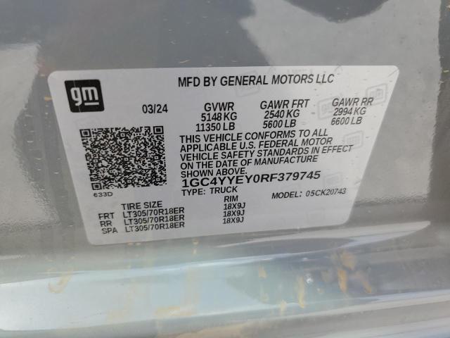 2024 CHEVROLET SILVERADO - 1GC4YYEY0RF379745