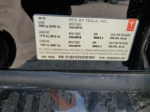 2018 TESLA MODEL S - 5YJSA1E29JF281854