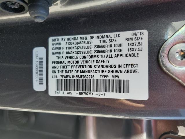 2018 HONDA CR-V EXL 7FARW1H85JE032276