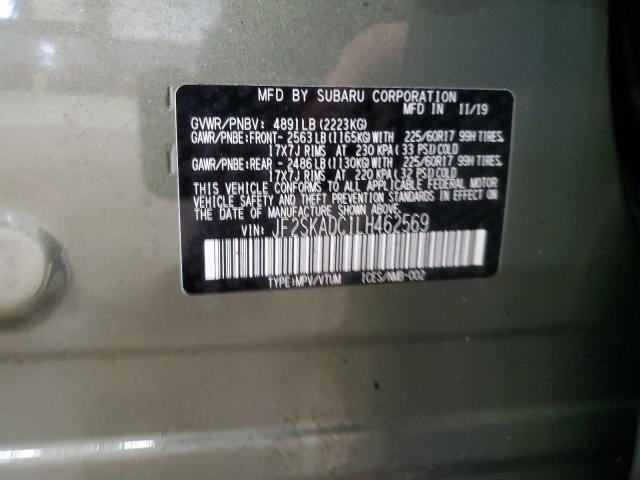 2020 SUBARU FORESTER JF2SKADC1LH462569