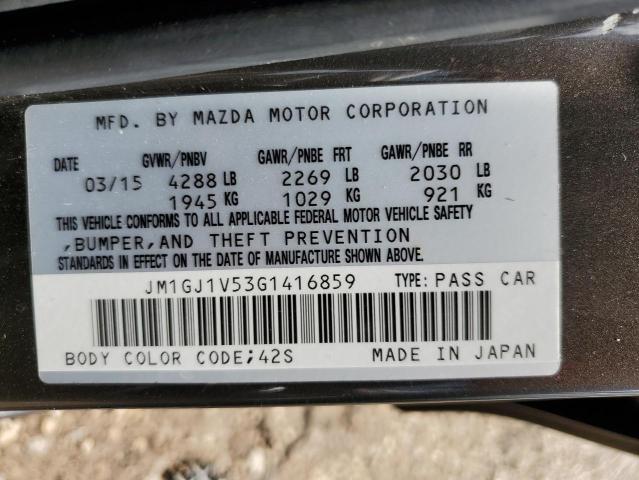2016 MAZDA 6 TOURING - JM1GJ1V53G1416859