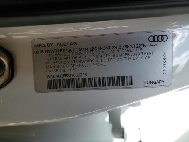 2018 AUDI A3 PREMIUM WAUAUGFFXJ1088223