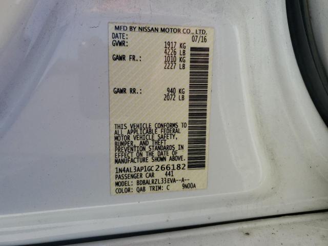 2016 NISSAN ALTIMA 2.5 - 1N4AL3AP1GC266182
