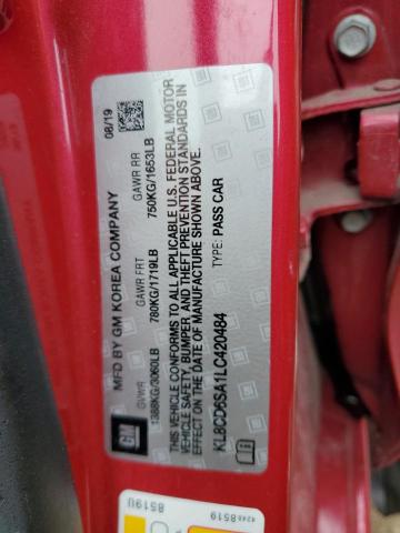 2020 CHEVROLET SPARK 1LT - KL8CD6SA1LC420484