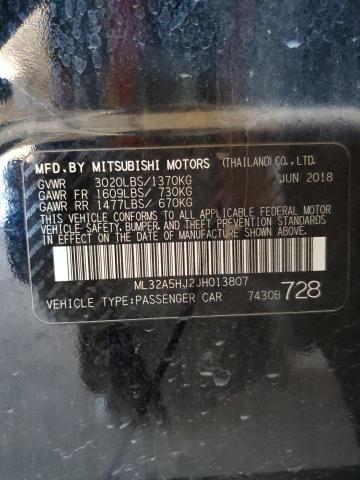 2018 MITSUBISHI MIRAGE GT ML32A5HJ2JH013807
