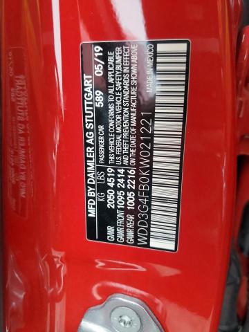 2019 MERCEDES-BENZ A 220 4MAT WDD3G4FB0KW021221