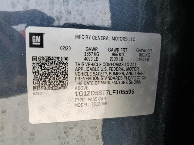 2020 CHEVROLET MALIBU LT - 1G1ZD5ST7LF105595