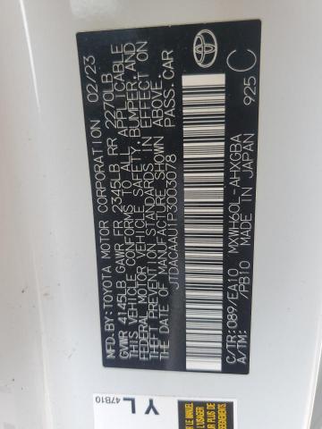 2023 TOYOTA PRIUS LE JTDACAAU1P3003078