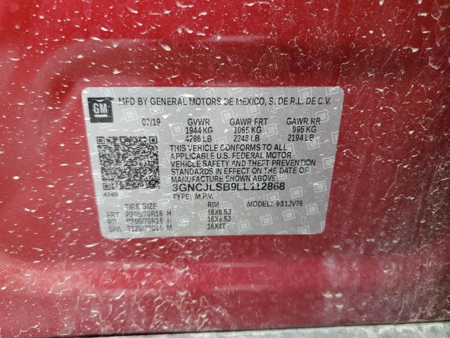 2020 CHEVROLET TRAX 1LT - 3GNCJLSB9LL112868
