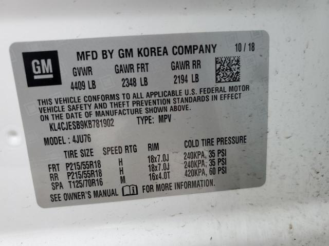 2019 BUICK ENCORE PRE - KL4CJESB9KB781902