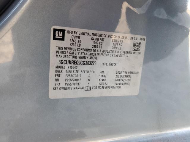 2016 CHEVROLET SILVERADO - 3GCUKREC9GG303223