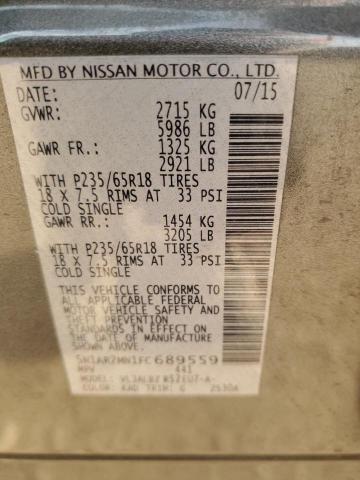 2015 NISSAN PATHFINDER - 5N1AR2MN1FC689559