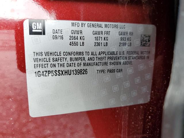 2017 BUICK LACROSSE E 1G4ZP5SSXHU139826