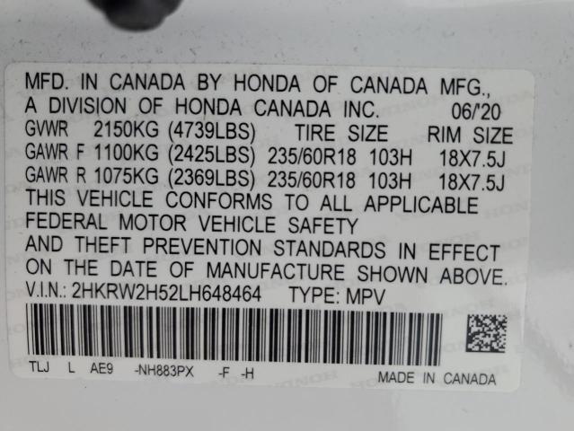 2020 HONDA CR-V EX 2HKRW2H52LH648464