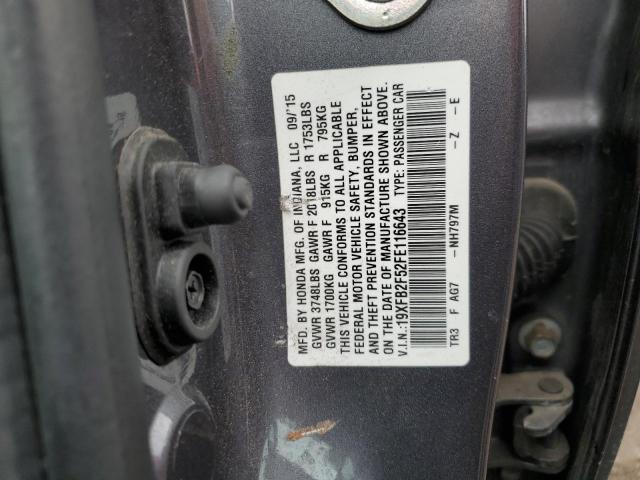 2015 HONDA CIVIC LX - 19XFB2F52FE116643