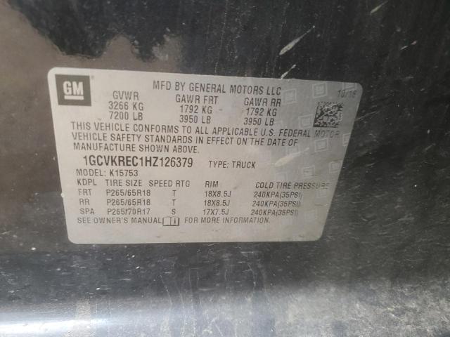 2017 CHEVROLET SILVERADO - 1GCVKREC1HZ126379