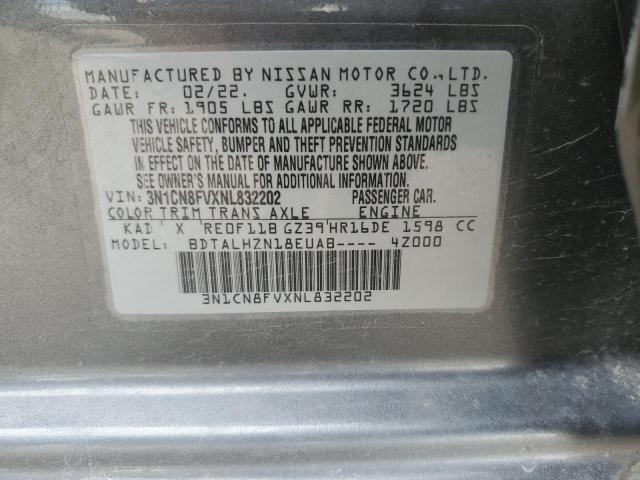 2022 NISSAN VERSA SR - 3N1CN8FVXNL832202