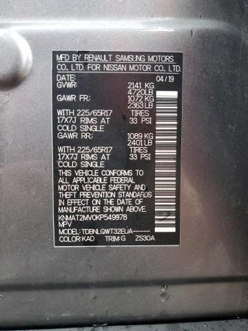 2019 NISSAN ROGUE S - KNMAT2MV0KP549978