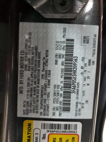 2017 FORD FUSION TIT - 3FA6P0SU3HR209563