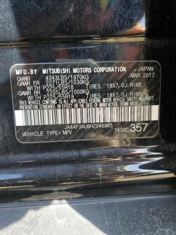 2017 MITSUBISHI OUTLANDER JA4AP3AU6HZ046985