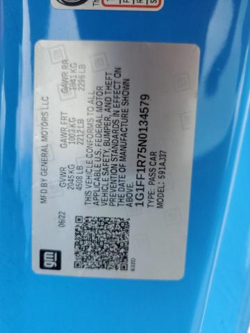2022 CHEVROLET CAMARO LT1 - 1G1FF1R75N0134579