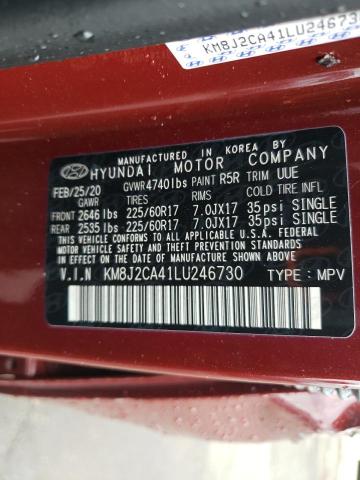 2020 HYUNDAI TUCSON SE - KM8J2CA41LU246730