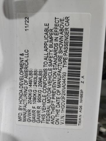 2022 HONDA ACCORD HYB - 1HGCV3F2XNA044793