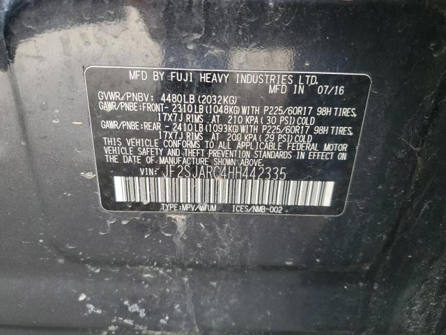 2017 SUBARU FORESTER 2 - JF2SJARC4HH442335