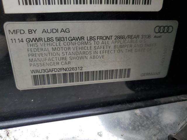 2015 AUDI A8 L QUATT - WAU3GAFD2FN026312