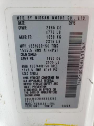 2017 NISSAN NV200 2.5S - 3N6CM0KN8HK693363