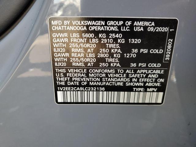 2020 VOLKSWAGEN ATLAS CROS - 1V2EE2CA9LC232136