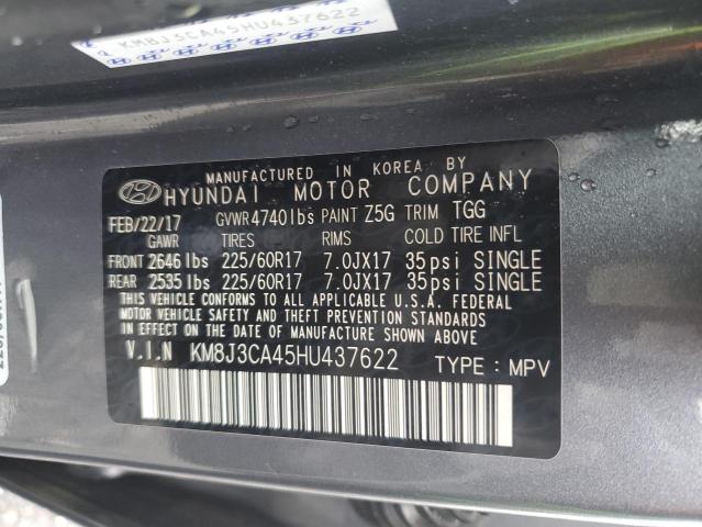 2017 HYUNDAI TUCSON LIM KM8J3CA45HU437622