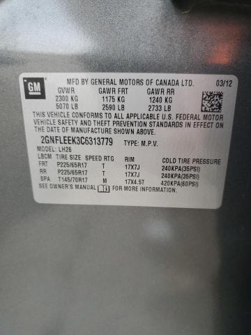2012 CHEVROLET EQUINOX LT - 2GNFLEEK3C6313779