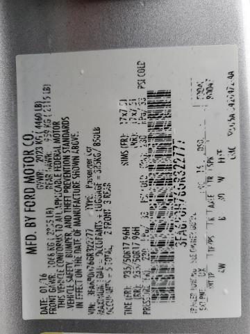 2016 FORD FUSION SE - 3FA6P0H76GR322777
