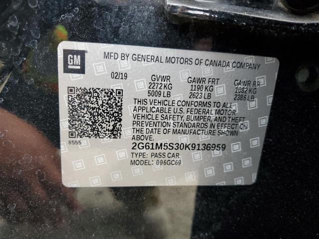 2019 CADILLAC XTS LUXURY 2G61M5S30K9136959