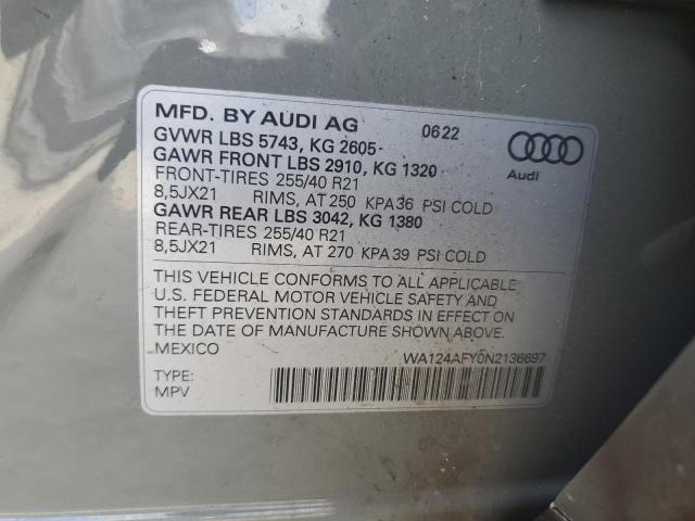2022 AUDI SQ5 SPORTB WA124AFY0N2136697