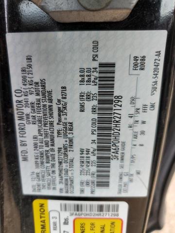 2017 FORD FUSION SE - 3FA6P0HD2HR271298