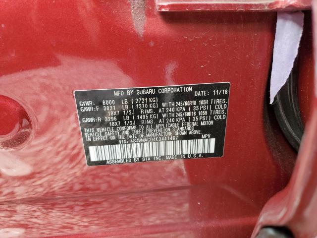 2019 SUBARU ASCENT PRE - 4S4WMACD4K3441467