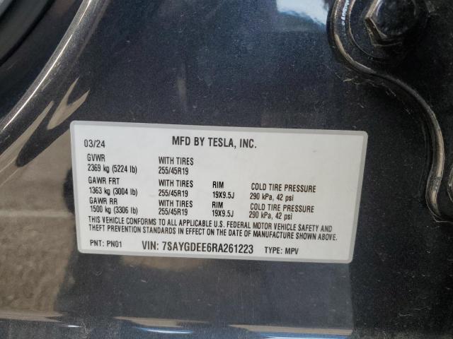 2024 TESLA MODEL Y - 7SAYGDEE6RA261223